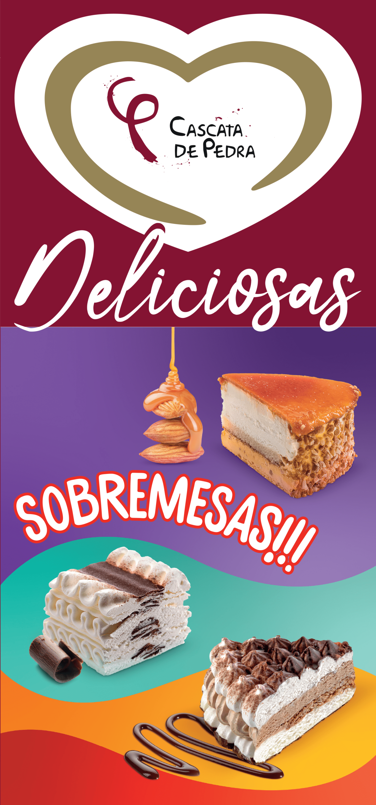 Sobremesas e gelados - Cascata de Pedra