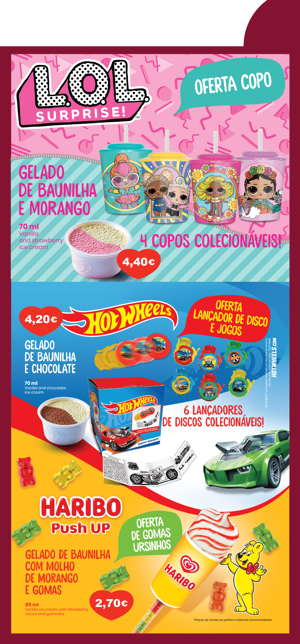 Sobremesas e gelados - Cascata de Pedra